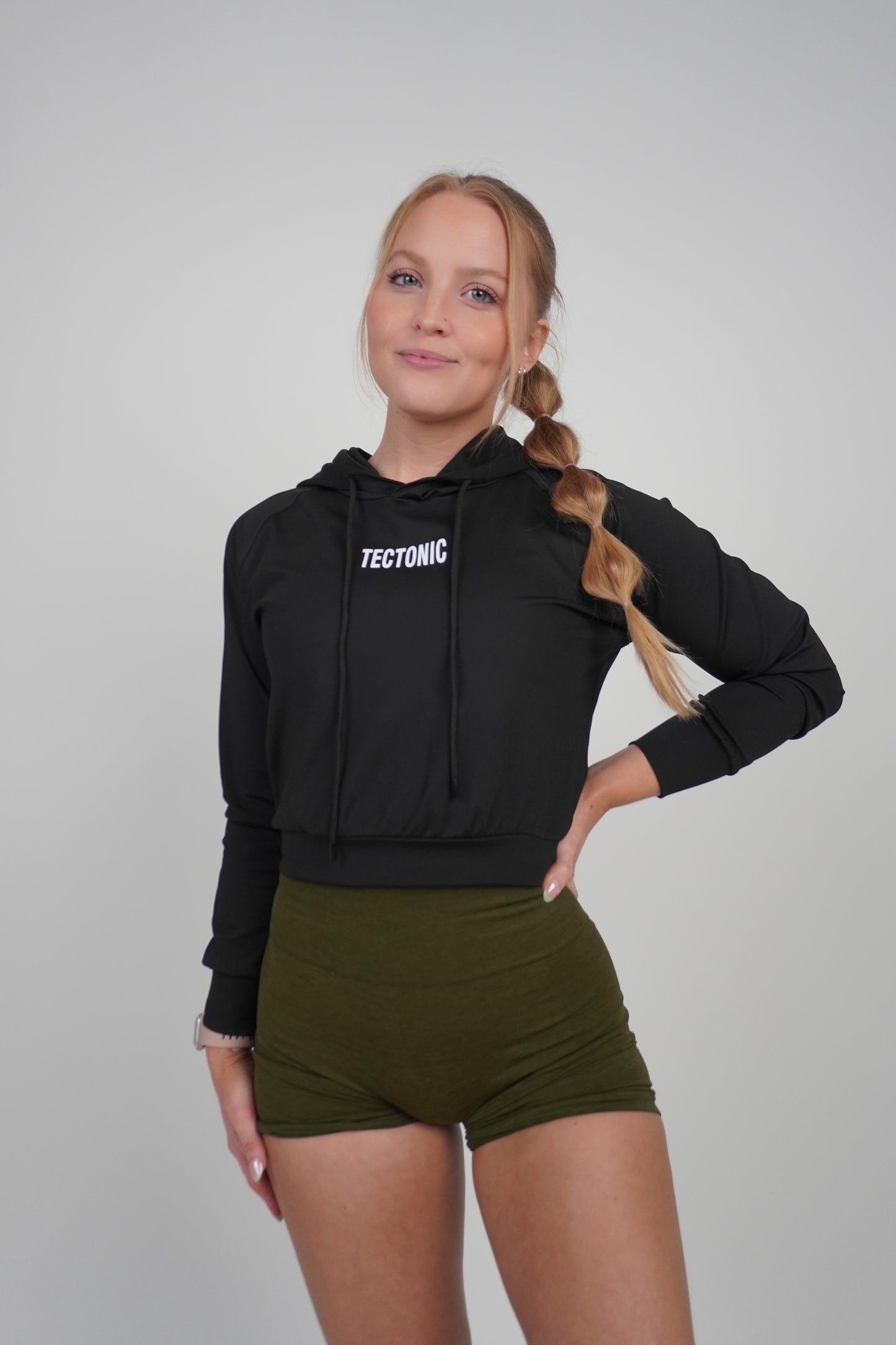 Women's Tectonic Long Sleeve Crop Top Hoodie