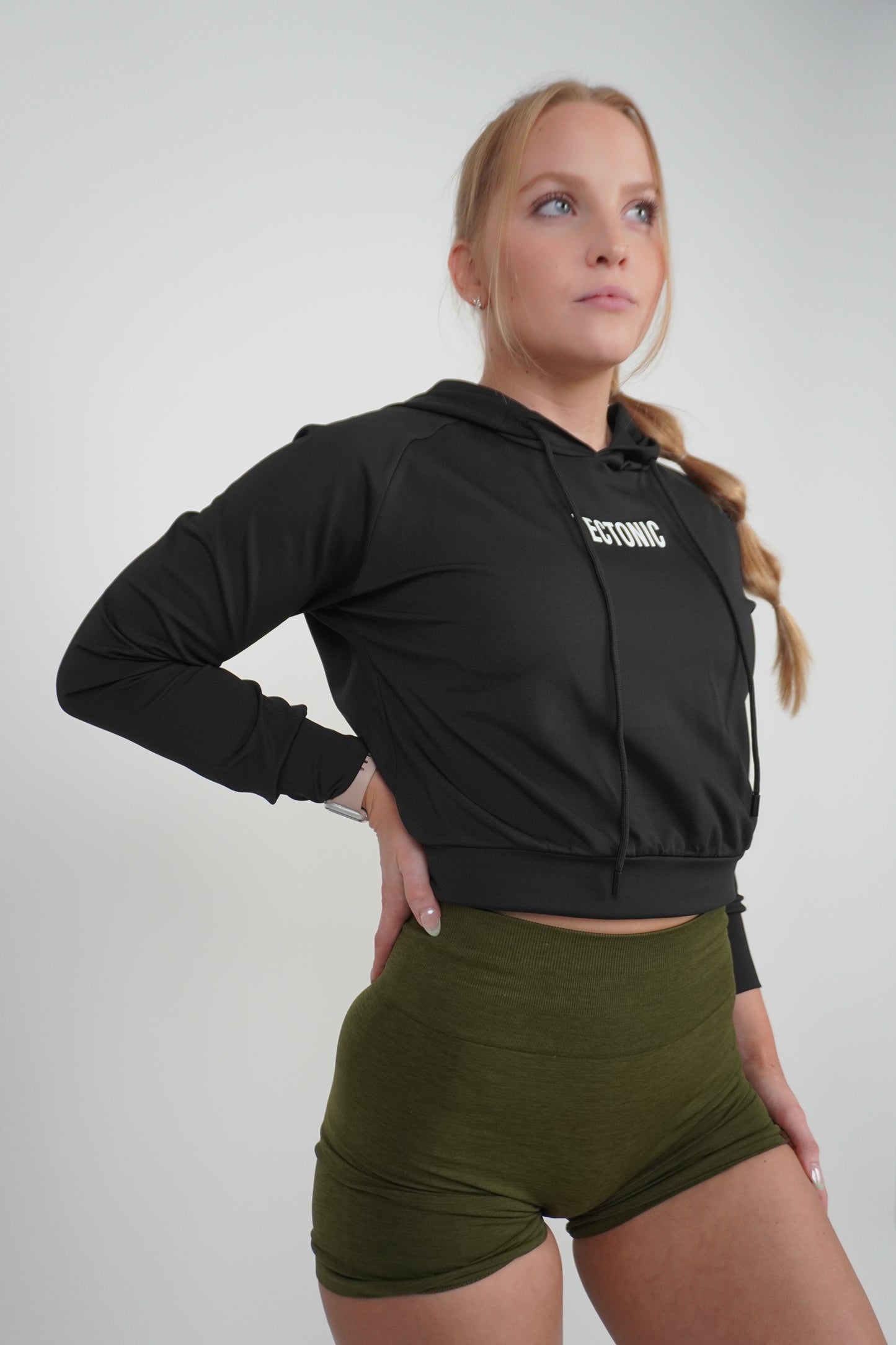 Women's Tectonic Long Sleeve Crop Top Hoodie