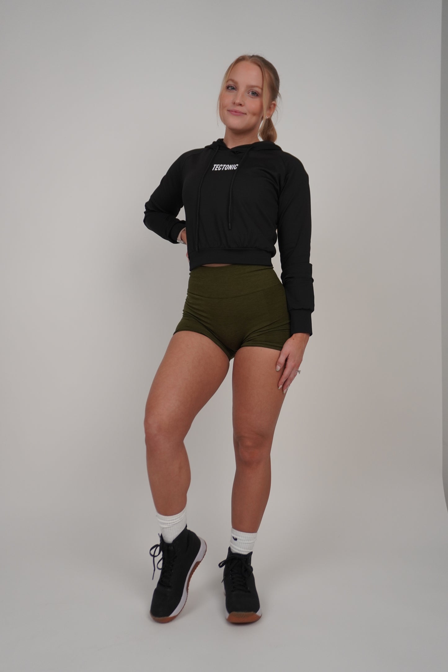 Women's Tectonic Long Sleeve Crop Top Hoodie
