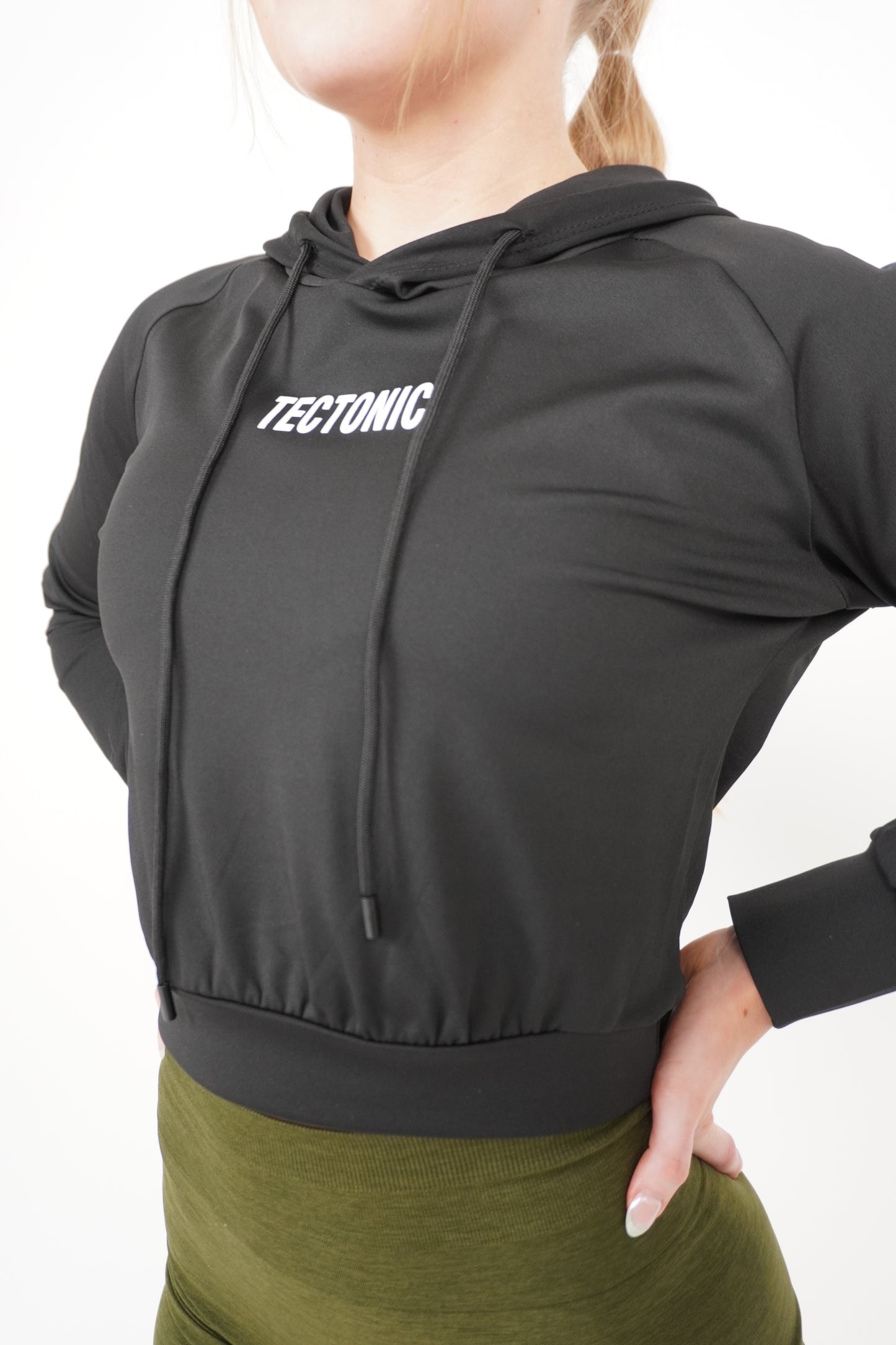 Women's Tectonic Long Sleeve Crop Top Hoodie