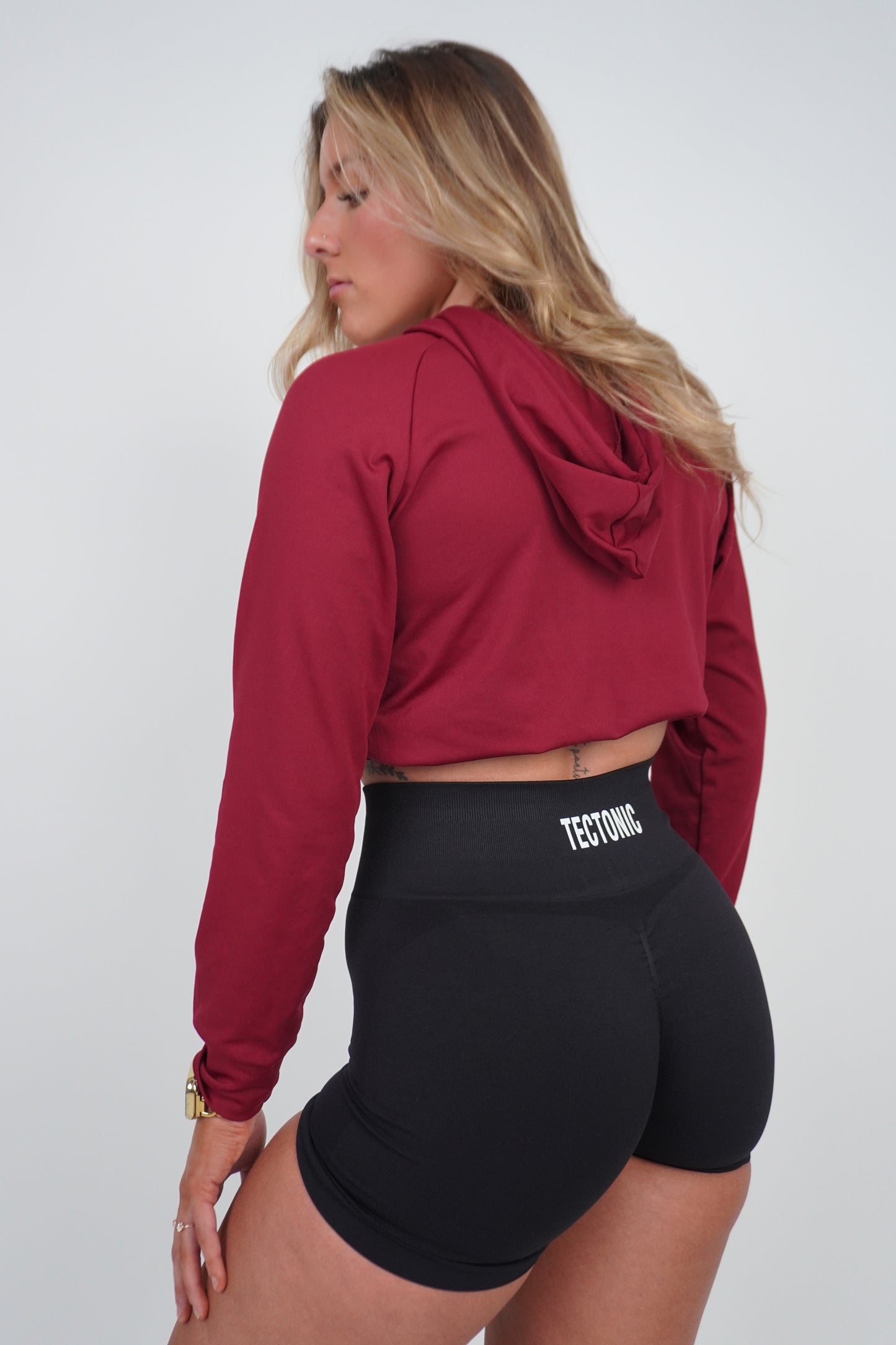 Women's Tectonic Long Sleeve Crop Top Hoodie