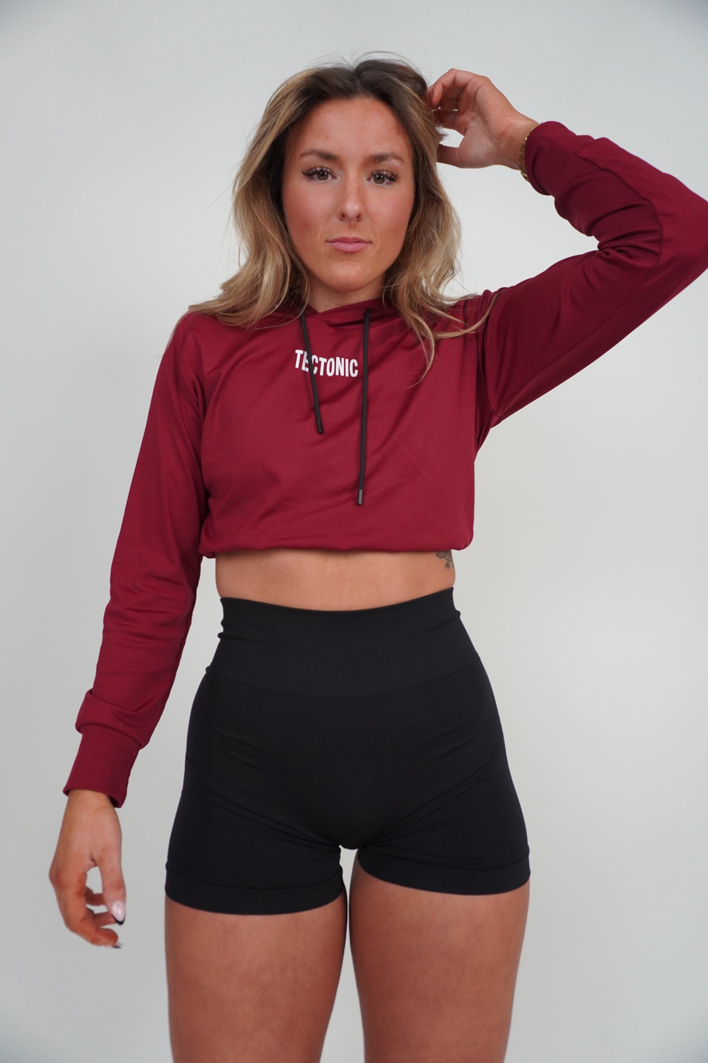 Women's Tectonic Long Sleeve Crop Top Hoodie